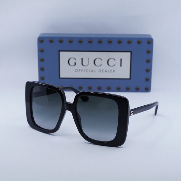 Gucci GG1314S 001 Square Sunglasses – Black/Grey main image 7